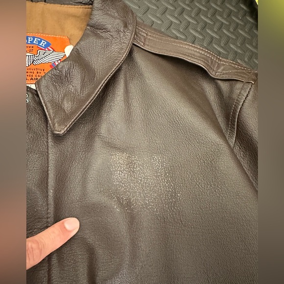 VTG Cooper Type A-2 Flight Pilot Jacket Large 44R US Air Force 100% Goatskin EUC - Picture 15 of 15
